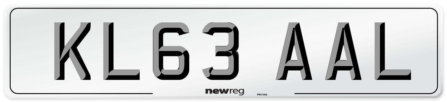 KL63 AAL Number Plate from New Reg